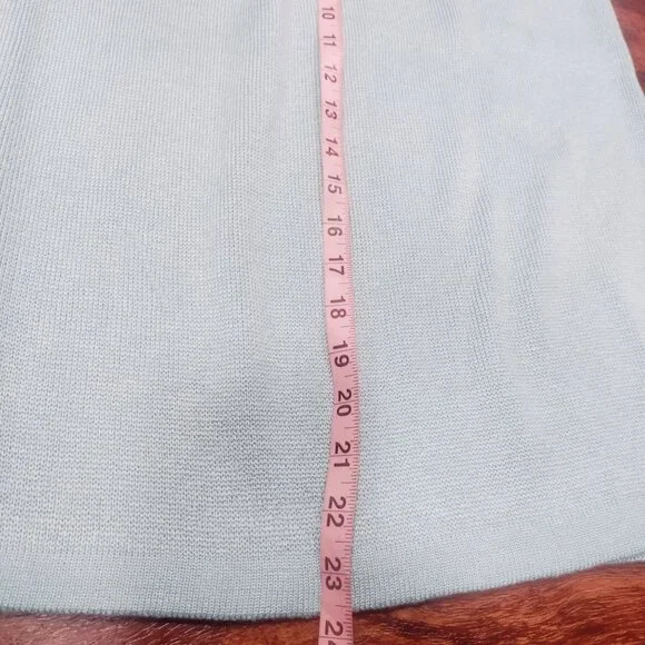 Vintage Mita Blue Knit Button Front Longsleeve Cardigan Top & Skirt Set Size 12P - Picture 14 of 14